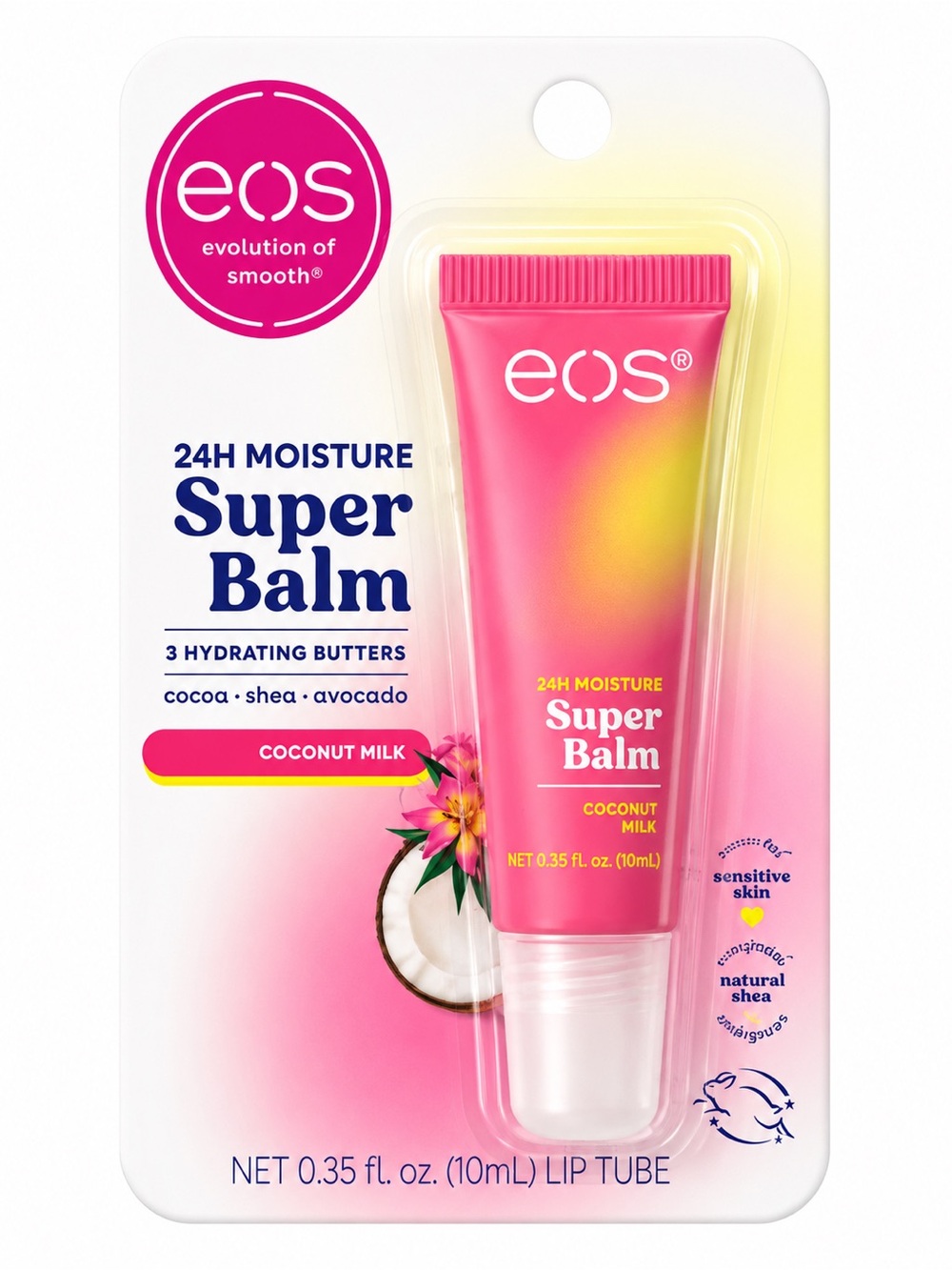 eos Super Balm Lip Tube - Coconut Milk